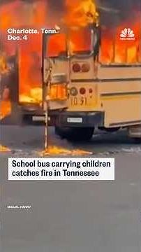Children safe after school bus catches fire in Tennessee