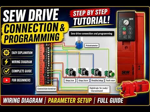 SEW EURO drive control wiring and programming parameters.#seweurodrive