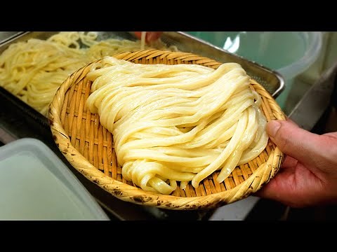 HANDMADE Udon noodles in Quiet Little Tokyo Restaurant - Big Eggplant