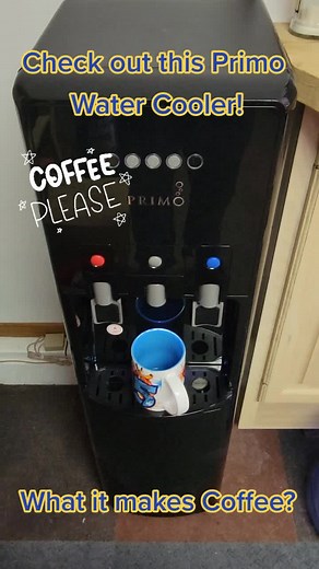 Primo Water Cooler with Built-in K-Cup for Coffee Brewing