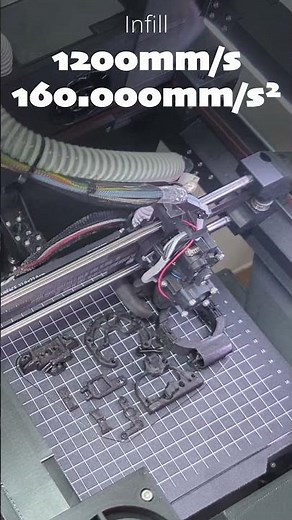 T250 in Action - Printing the new Toolhead at 1200 mm/s and 160k Acceleration #3dprinting #diy #fast