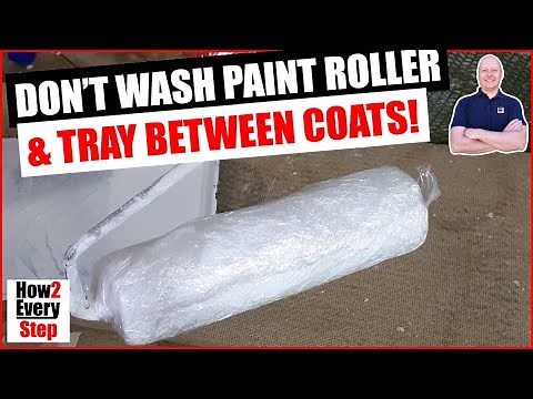 How to not wash paint roller & tray between coats - Painting & Decorating Hack