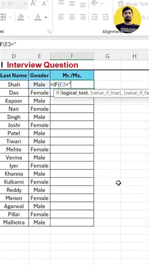 How to Add Mr or Ms in Excel Using IF Formula | Easy Trick