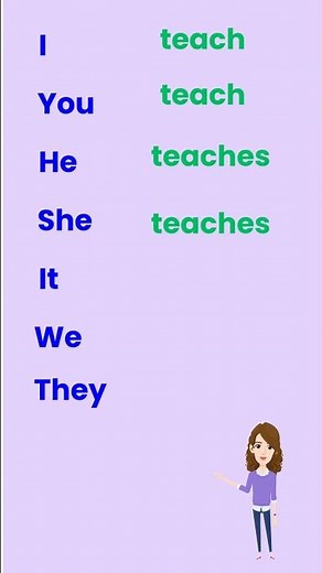 He teach or He teaches?