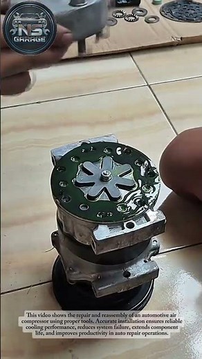 Air Compressor Repair & Reassembly | Automotive AC Component Service#mechanic #shorts