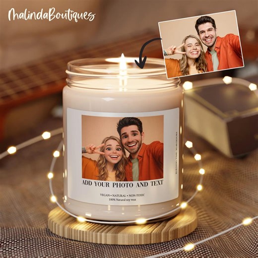 Custom Photo Candle Gift, Personalized Couple Cartoon Inspired Candle, Romantic Anniversary Gift, Wedding Gift, Custom Picture Candle - Etsy