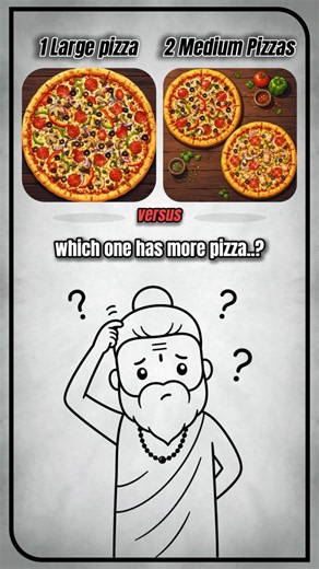 The Geometry Trick of Your Pizza 🍕 Order #facts #pizza #comparison