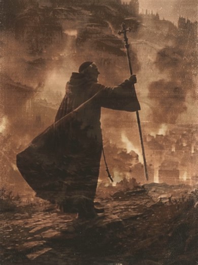 𝐓𝐇𝐄 𝐒𝐀𝐂𝐊 𝐎𝐅 𝐁É𝐙𝐈𝐄𝐑𝐒 — 22 JULY 1209 In the summer of 1209, a crusading army authorised by Pope Innocent III reached the city of Béziers in southern France. The campaign marked the opening of the Albigensian Crusade, launched to destroy the Cathar movement, which the Church had declared heretical. Béziers, however, was a mixed city. Cathars and orthodox Catholics lived side by side, and when the crusaders demanded the surrender of suspected heretics, the population refused to hand o