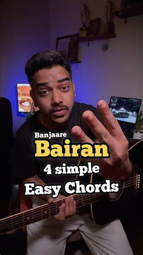 Bairan | Guitar Lesson | Easy Chords | #banjaare #guitarchords #bairan