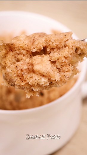Mug Cake in 1 Minute | Eggless Microwave Apple Cake #recipes #apple #cakes #desserts | Simple Food - videos and recipes