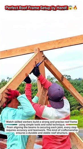 Perfect Roof Frame Setup by Hand! 😱🔥