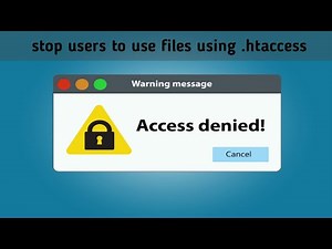 Restrict Users | Prevent users to access to php files directly | htaccess tutorial
