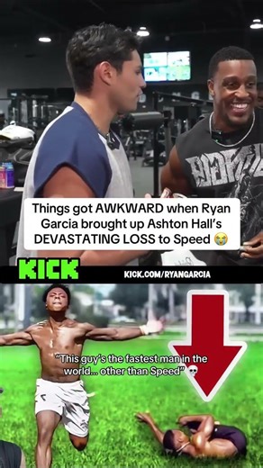 Things got AWKWARD when Ryan Garcia brought up Ashton Hall’s DEVASTATING LOSS to Speed 😭