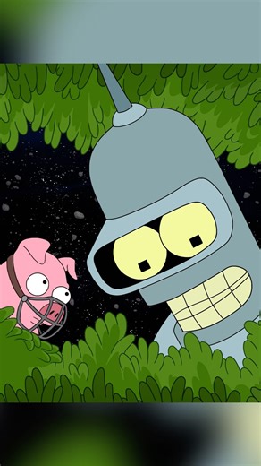 Bender adopted a pig #futurama
