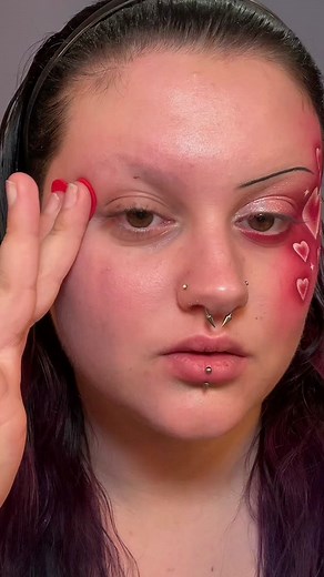 Heart blush tutorial✨❤️ ib; @Waleska ⭐️ #makeup #valentinesmakeup #heartblush #valetinesday