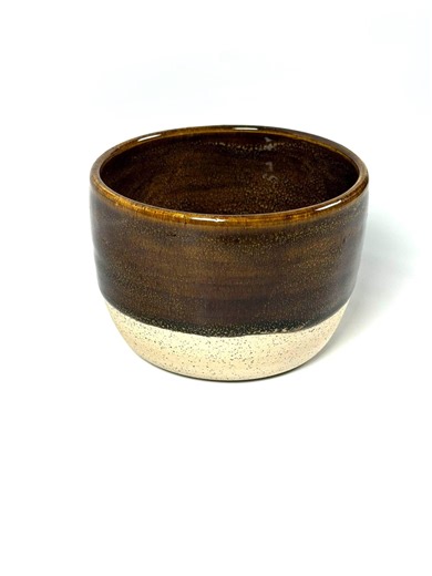 Handmade 24oz Dark Brown Cup on Speckled White Clay - Etsy