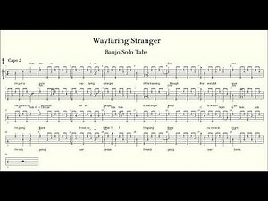 I'm a poor Wayfaring Stranger - Key of Gm - Banjo Solo Tabs