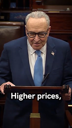 Trump doesn't care about the burdens he's imposing on Americans with his tariffs—but Democrats do. We will NOT extend the Trump tariffs once they expire in a few months. We'll do everything we can to stop them. We won't stand for higher prices and more inflation. | Senator Chuck Schumer