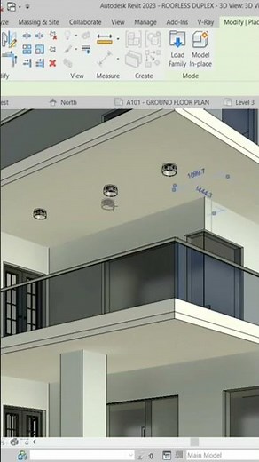 Revit Application of ceiling Light on the Ceiling