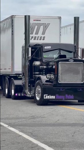 495. Blacked out. Bagged. Built.\rThis Pete is a whole vibe 😈 #peterbilt #trucklife