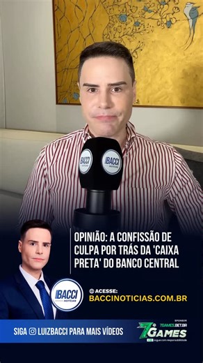 Luiz Bacci on Instagram: "No comentário desta segunda-feira (05), o jornalista Luiz Bacci aborda a crescente inquietação em torno da fiscalização do Banco Central, destacando o medo que a instituição parece ter em relação à transparência. Bacci argumenta que essa resistência não se deve apenas à proteção da autonomia do órgão, mas também à possibilidade de que erros administrativos e decisões questionáveis sejam revelados. Para ele, essa opacidade gera um ambiente de desconfiança, tanto entre os