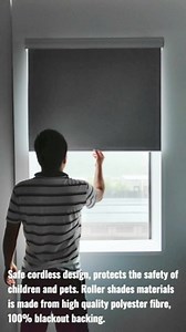 Home Blackout Cordless Roller Blind with Spring System Windows Room Darkening UV Protection Rolled up Roller Shades Blinds