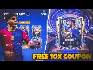 FREE 10x Draft Voucher 😱 | 117 OVR TOTY Dembele Guaranteed in EA FC Mobile 26!🔥#fcmobile #easports