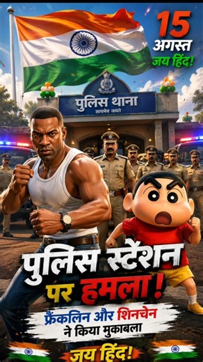 15 August Special 🇮🇳 | Franklin & Shinchan Save the Police Station! 🔥