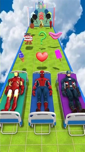 GTA V New Kiss Run Spider-man vs Ironman & Captain America Funny Epic Challenge! #gta #spiderman