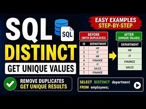 Get Unique Values in SQL Using DISTINCT | Step-by-Step Tutorial.