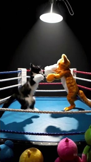 THE MOST INTENSE CAT BOXING MATCH EVER 🐱🔥