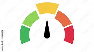 color speedometer customer satisfaction rating animated color speedometer for customer satisfaction score good medium bad red green yellow 4k Stock Video