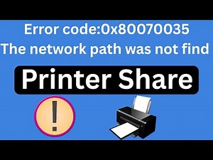 Fix Error 0x80070035 | Network Path Not Found in Printer Sharing