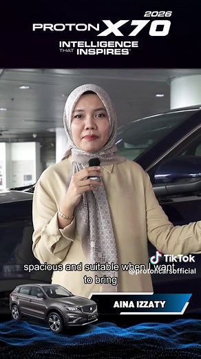 Comfort that fits your every day! The 2026 PROTON X70 brings a more relaxed design with a cosy, spacious interior that suits daily drives and long journeys alike. Practical, comfortable, and built for family life with room for everything you need. Featuring Aina Izzaty! All in one car, register the 2026 PROTON X70 now! https://www.proton.com/register-interest/X70 #HiPROTON #INSPIRINGCONNECTIONS #2026PROTONX70 #RefinedOverTime #TrustedbyMillions