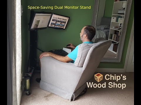 DIY Corner Dual Monitor Stand