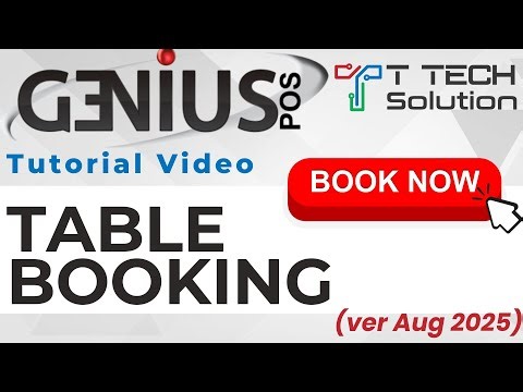 Table Booking / Reservation Function | Genius POS Tutorial | T Tech Solution Sabah