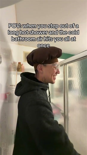 POV: stepping out of a hot shower and the cold bathroom air hits instantly #POV #Relatable #Shorts