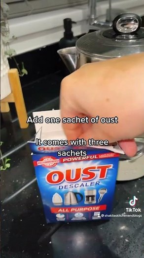 Descaling my kettle with oust descaler #descaling #kettle #cleaning #kitchentips