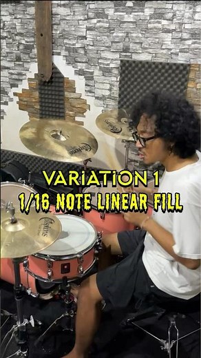 #1 - Drum fill in variation with 16 notes || #drumlessons #belajardrum #drums #drum #drummer #music