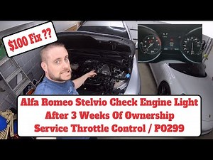 Alfa Romeo Giulia Stelvio P0299 Service Throttle Control Check Engine Fix