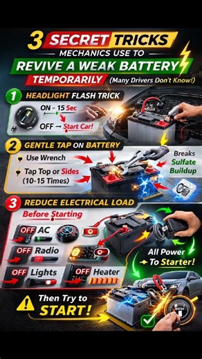 3 Battery tricks for a quick start.