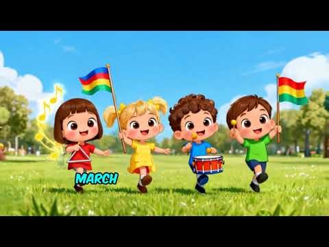 Color Parade! Sing, Clap & March! Song for kids.