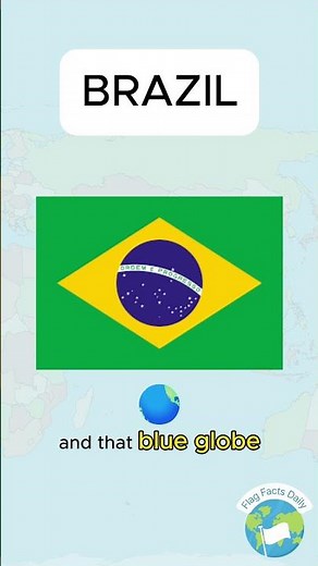 Why does Brazil’s flag look like this? Every color and shape has a purpose. 🌍🇧🇷