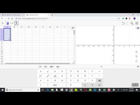 GeoGebra - Sum of Data Values (x's)