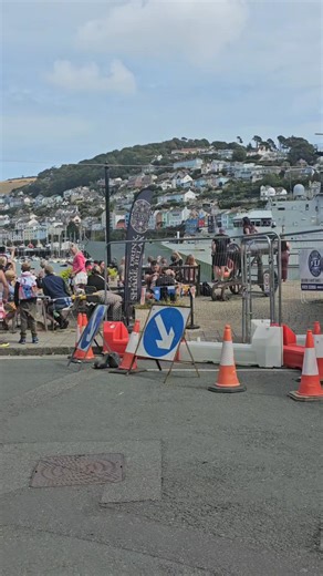 welcome to HMS Mersey, this year's Regatta guard ship. #dartmouthdevon #dartmouthregatta #hmsmersey #guardship #devon | Dudley's Café - Dartmouth
