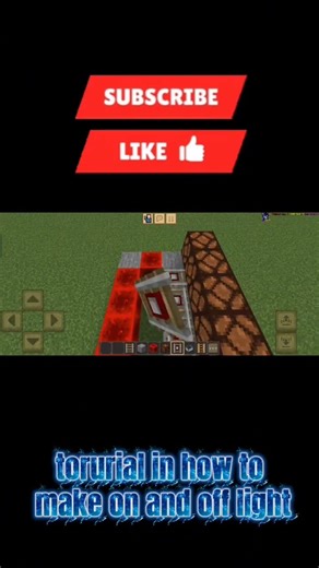 tutorial on how to make on and off lights in Minecraft