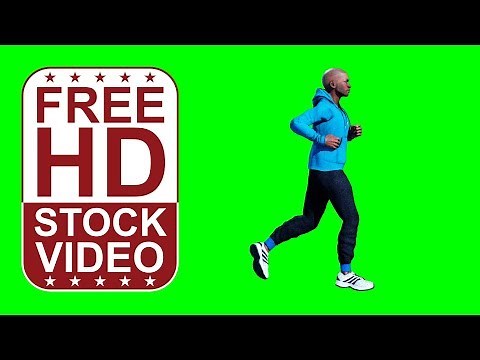Free Stock Videos - athlete man running jogging on green screen seamless loop