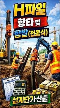 H파일 항타 및 항발(전동식) 설계단가 산출