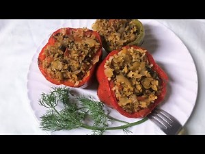 Authentic DOLMA - Armenian Vegetarian Stuffed Peppers & Squash