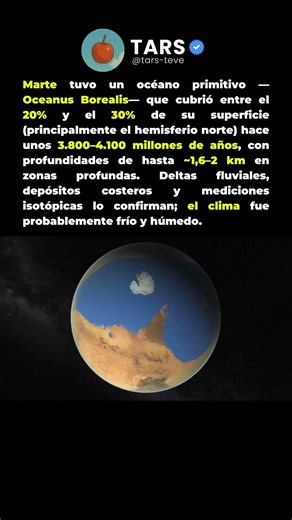 Marte tuvo un océano